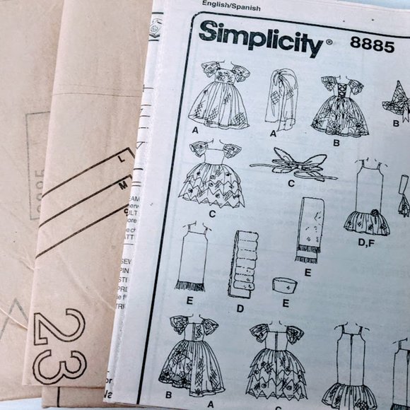 Vintage Girls Costumes Dress Up Witch Fairy Star - Picture 6 of 6